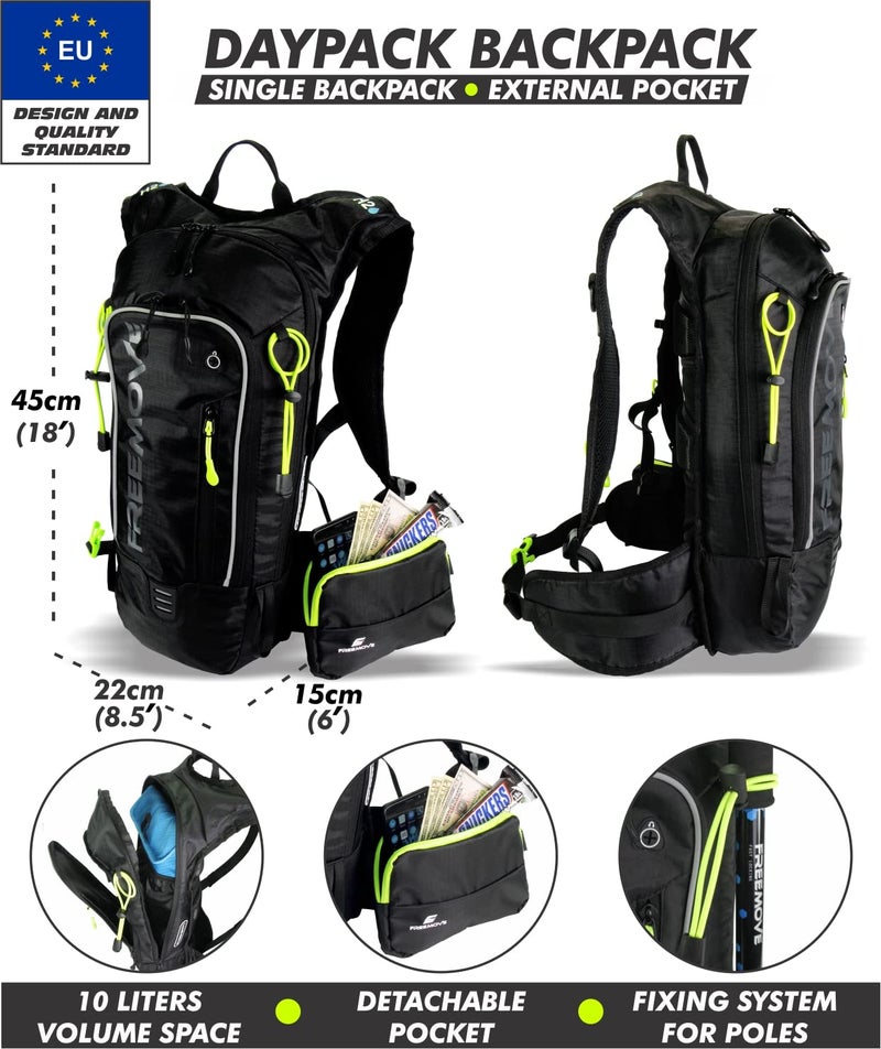 FREEMOVE External Detachable Pocket for Backpacks and Waist Belts, Durable, Lightweight and Water-resistant Great for Hiking, Running, Jogging, Cycling, Biking, Skiing, Water Sports, Rave Festival, Traveling - Image 2